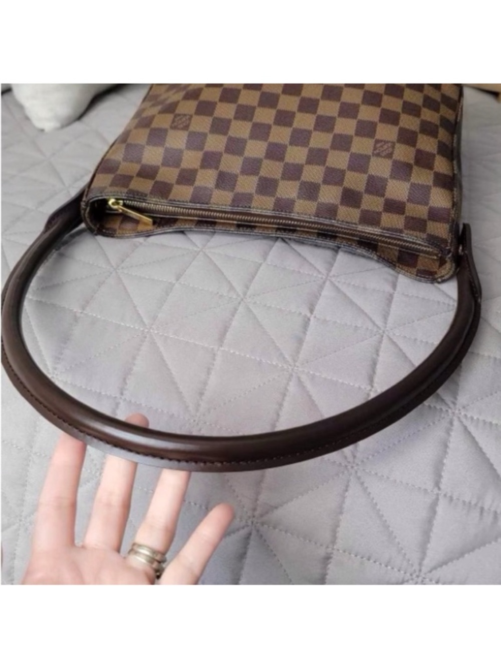 💎✨ BEAUTIFUL ✨💎 RARE LOOPING GM DAMIER EBENE LOUIS VUITTON - Picture 7 of 9